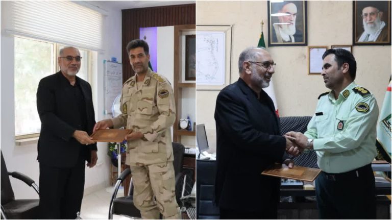 دیدار مدیرعامل منطقه ویژه اقتصادی سرخس با فرمانده هنگ مرزی و فرماندهی نیروی انتظامی شهرستان به مناسبت هفته نیروی انتظامی